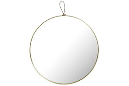 DKD Home Decor Espejo de Pared Dorado de Hierro 40x40 cm