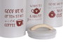DKD Home Decor Surtido de 3 Botes para Galletas de Metal y Bambú