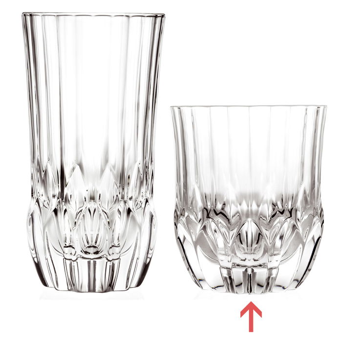 Rcr Cristalleria IT Vaso 350 Ml MM Adagio Eco-Crystal Glass (6 Unidades) altura 101 mm