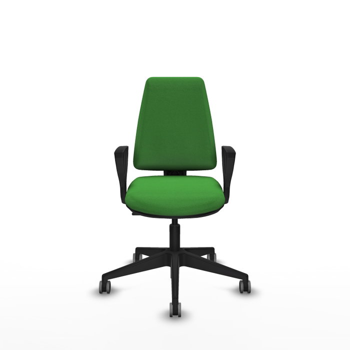 PIQUERAS Y CRESPO Silla de oficina Elche Verde con brazos fijos