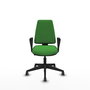 PIQUERAS Y CRESPO Silla de oficina Elche Verde con brazos fijos