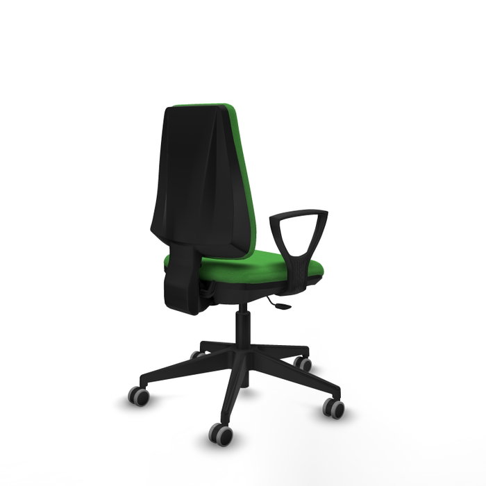PIQUERAS Y CRESPO Silla de oficina Elche Verde con brazos fijos