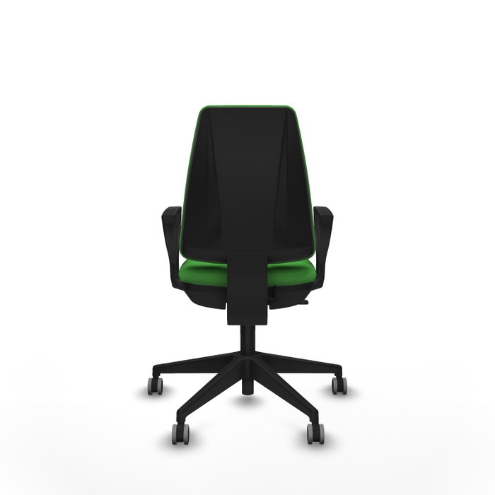 PIQUERAS Y CRESPO Silla de oficina Elche Verde con brazos fijos