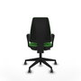 PIQUERAS Y CRESPO Silla de oficina Elche Verde con brazos fijos