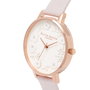 Olivia Burton OB16AR01 Reloj para Mujer con Esfera Beige y Correa Rosa