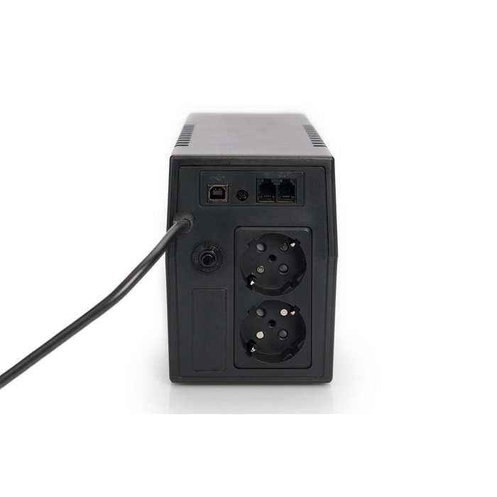 Digitus SAI Interactivo de Línea 600VA/360W, 2 Salidas AC, Negro