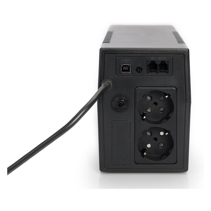 Digitus SAI (UPS) Interactivo de Línea 600VA/360W, 0.6 kVA, Forma de Onda Pseudo Senoidal, 2 Salidas AC, Protección Módem, Torre Negra Digitus SAI (UPS) Interactivo de Línea 600VA/360W, 0.6 kVA, Forma de Onda Pseudo Senoidal, 2 Salidas AC, Protección Módem, Torre Negra