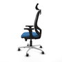 PIQUERAS Y CRESPO Silla de oficina Cilanco con mecanismo Sincro, Azul claro y Negro