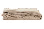DKD Home Decor Plaid Basicos Marron Claro Blanco 260x230 cm (2 Unidades) Algodon Reciclado Poliester Reciclado Flecos