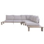 DKD Home Decor Set de Sofá Esquinero de 4 Piezas en Aluminio y Olefinas Marrón
