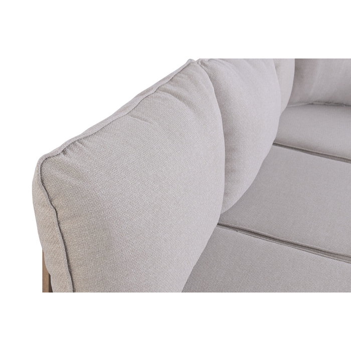 DKD Home Decor Set de Sofá Esquinero de 4 Piezas en Aluminio y Olefinas Marrón