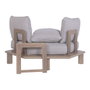 DKD Home Decor Set de Sofá Esquinero de 4 Piezas en Aluminio y Olefinas Marrón