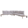 DKD Home Decor Set de Sofá Esquinero de 4 Piezas en Aluminio y Olefinas Marrón