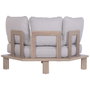 DKD Home Decor Set de Sofá Esquinero de 4 Piezas en Aluminio y Olefinas Marrón
