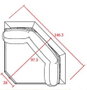 DKD Home Decor Sofá esquinero para Terraza y Jardín de Aluminio y Olefina, Marrón, 290x290x68 cm, Set de 4 Piezas