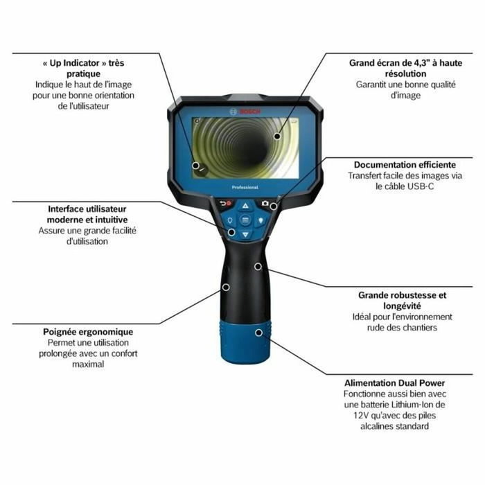 Bosch Professional GIC 12V-4-23 C Cámara de inspección de 12V Bosch Professional GIC 12V-4-23 C Cámara de inspección de 12V