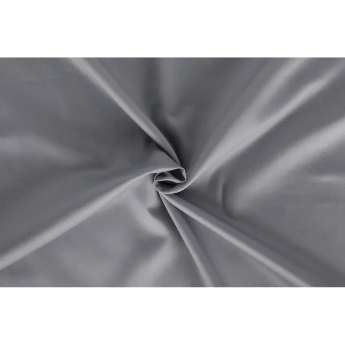 Juego de cama 220x240 cm + 2 fundas de almohada 60x60 cm - 100% Algodón Satén - Gris - MEN8681875218565