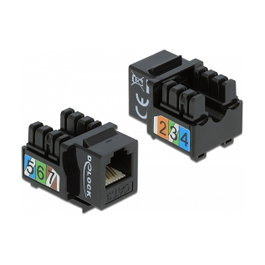 DeLOCK 86468 Módulo Keystone RJ12 hembra LSA Cat.3 UTP negro