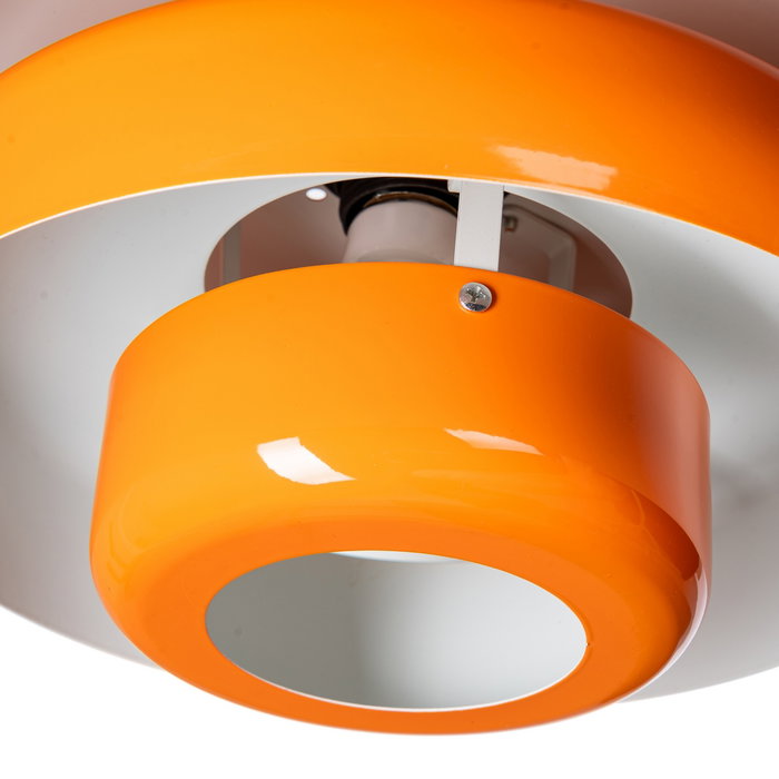 Lámpara Techo Naranja Metal-Cristal 35 X 35 X 16 cm