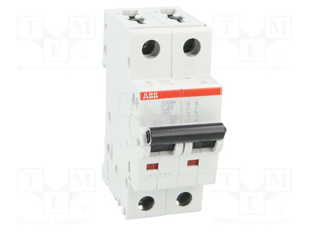 ABB S200M-C25 Interruptor Magnetotérmico 25A 2 Polos