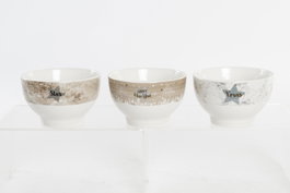 DKD Home Decor Bol de Porcelana Estrella Surtido de 6 Unidades