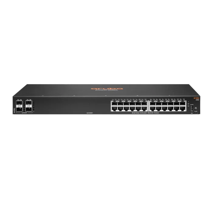 HPE Aruba Networking 6100 24G 4SFP+ Gestionado L3 Negro HPE Aruba Networking 6100 24G 4SFP+ Gestionado L3 Negro