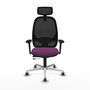 PIQUERAS Y CRESPO Silla de oficina Cilanco con mecanismo Sincro/Traslack Morado y Negro