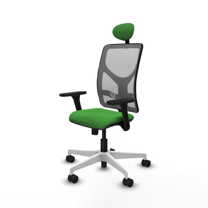 PIQUERAS Y CRESPO Silla de oficina Motilla con mecanismo Sincro, Verde y Gris