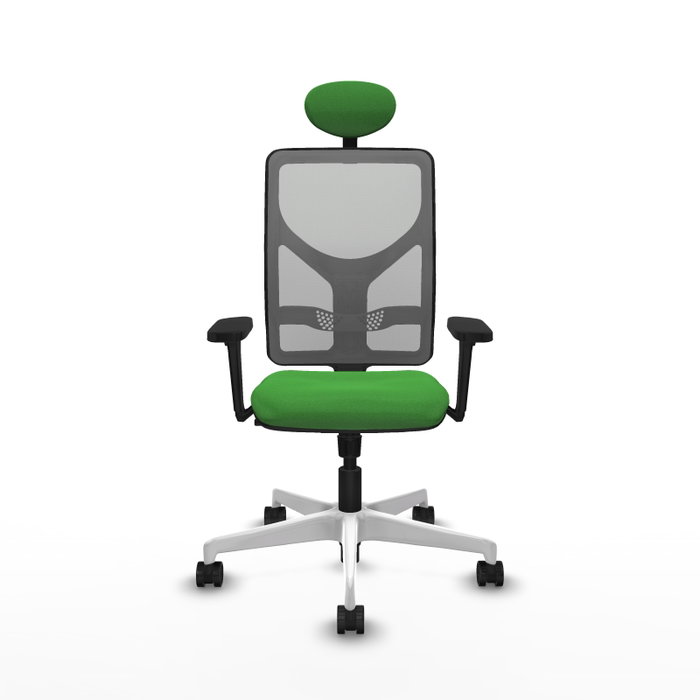 PIQUERAS Y CRESPO Silla de oficina Motilla con mecanismo Sincro, Verde y Gris