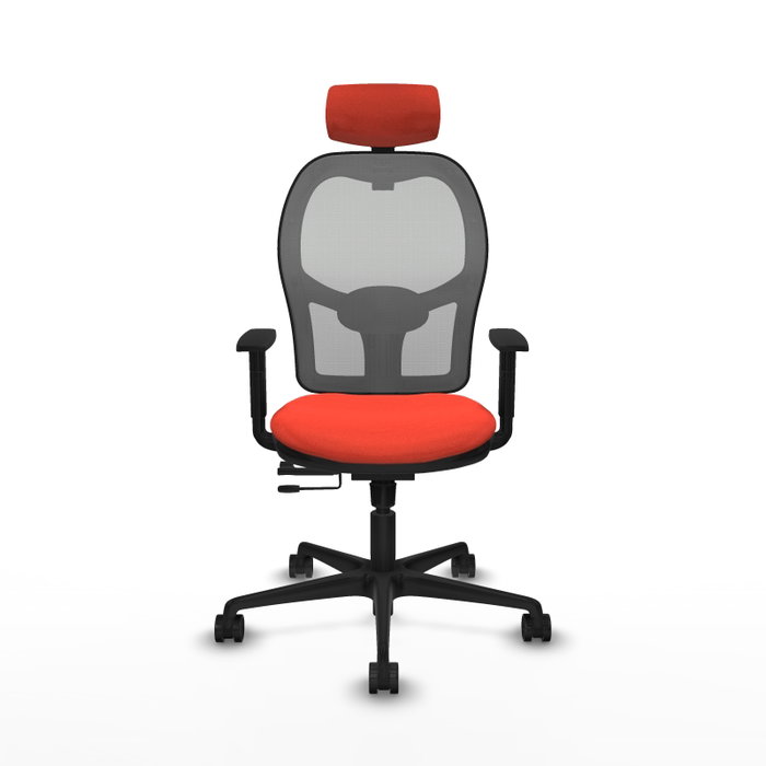 PIQUERAS Y CRESPO Silla de oficina Jorquera con mecanismo Sincro/Traslack, Naranja oscuro y Gris PIQUERAS Y CRESPO Silla de oficina Jorquera con mecanismo Sincro/Traslack, Naranja oscuro y Gris