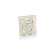 EQUIP Placa frontal de montaje superficial Cat6A 2x RJ45 Blanco EQUIP Placa frontal de montaje superficial Cat6A 2x RJ45 Blanco