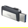 Sandisk Ultra Dual Drive Type-A/Type-C 128GB USB 3.1 Negro/Plata