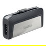 Sandisk Ultra Dual Drive Type-A/Type-C 128GB USB 3.1 Negro/Plata