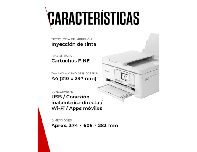 Canon PIXMA TS7750i Blanco con ADF y Wi-Fi