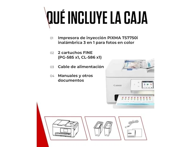 Canon PIXMA TS7750i Blanco con ADF y Wi-Fi