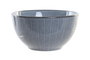 DKD Home Decor Cuenco de Gres Esmaltado con Rayas Azules 612ml