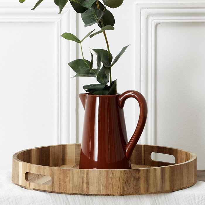 Home Deco Factory Bandeja de Acacia de 40 cm Cocooning Home Deco Factory Bandeja de Acacia de 40 cm Cocooning