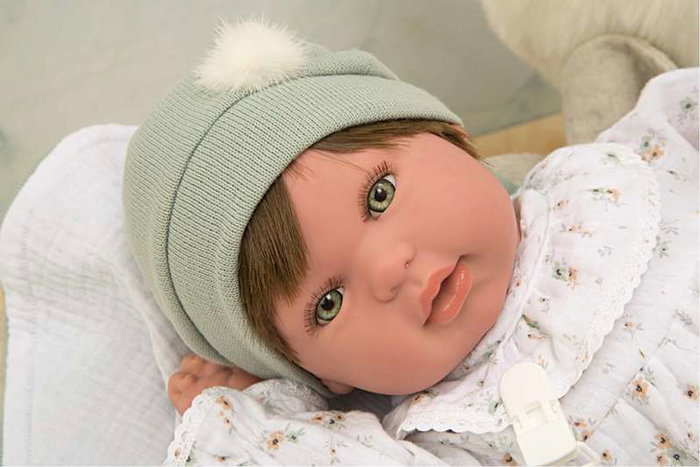 Muñecas Arias Muñeca Reborn 45 cm Paulina con Manta