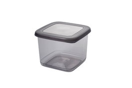 Hermia BNMPOLYAS12-5KAS Set de 12 Cajas de Almacenaje de Plástico, 550ml cada una, Color Antracita