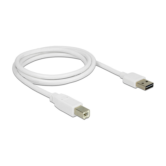 DeLOCK Cable USB 2.0 Tipo A a Tipo B, 1 m, Blanco