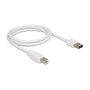 DeLOCK Cable USB 2.0 Tipo A a Tipo B, 1 m, Blanco