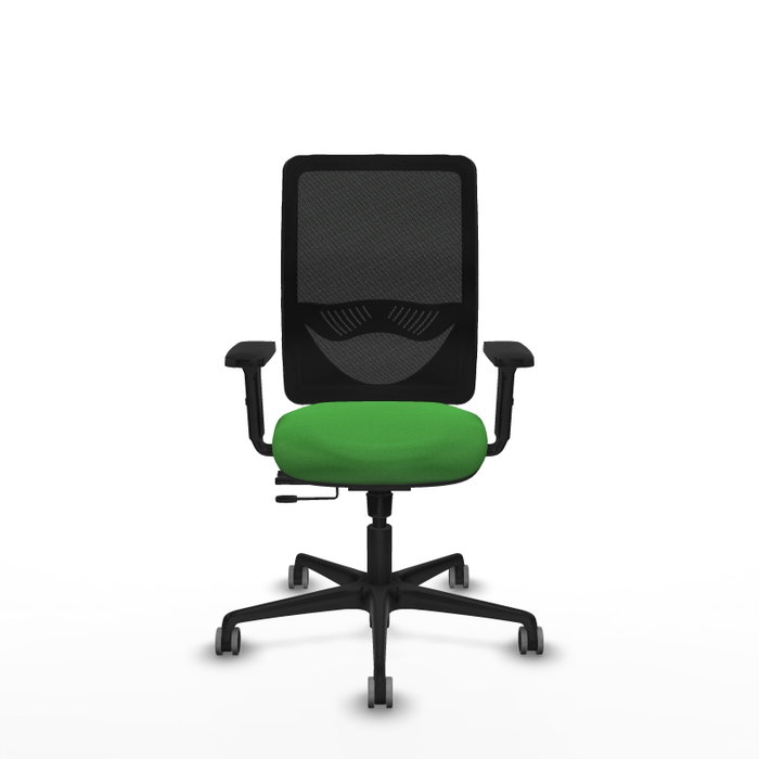 PIQUERAS Y CRESPO Silla de oficina Zulema con mecanismo Sincro/Traslack, Verde y Negro