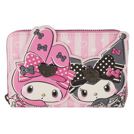 Loungefly Cartera My Melody and Kuromi Sanrio Billetero 15.24x10.16x2.54cm