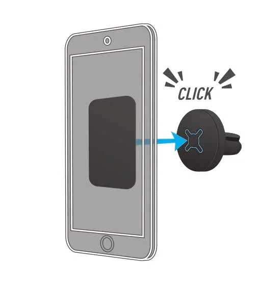 Mobilis U.FIX Soporte Pasivo para Coche para Teléfono Móvil/Smartphone Negro - Soporte para Rejilla de Ventilación