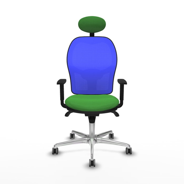 PIQUERAS Y CRESPO Silla de oficina Jorquera con mecanismo Sincro, Verde y Azul