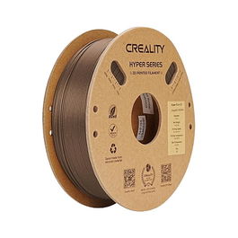 Creality Hyper PLA-CF 1.75mm Fibra de Carbono, Color Gris Amarillento, 1 kg, Compatible con K1-C/K1 Max, Temperatura de Impresión 230°C