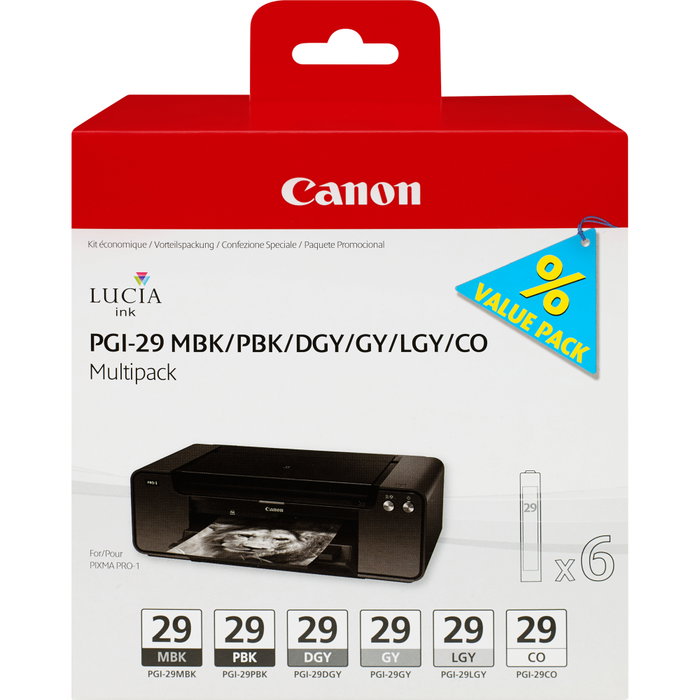 Canon PGI-29 Multipack de cartuchos de tinta 4868B018