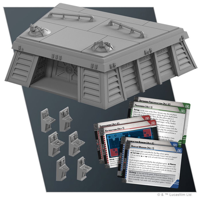 Fantasy Flight Games Star Wars: Legión Expansión Escenográfica Búnker Imperial con Escenario y Cartas de Batalla - SWL Búnker - Juego de Miniaturas en Español Fantasy Flight Games Star Wars: Legión Expansión Escenográfica Búnker Imperial con Escenario y Cartas de Batalla - SWL Búnker - Juego de Miniaturas en Español