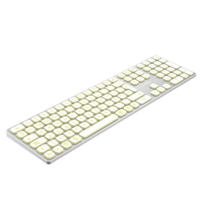 COOLBOX Moonlight Key B431 Teclado Inalámbrico Retroiluminado Blanco/Plateado COOLBOX Moonlight Key B431 Teclado Inalámbrico Retroiluminado Blanco/Plateado