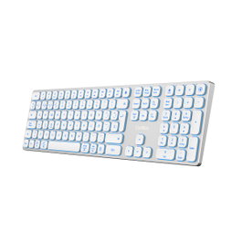COOLBOX Moonlight Key B431 Teclado Inalámbrico Retroiluminado Blanco/Plateado